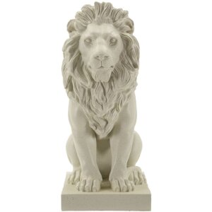 Mauro Ferretti Sculptură Leu Stons Crem 17,5x25x40 cm