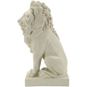 Mauro Ferretti Sculptură Leu Stons Crem 17,5x25x40 cm