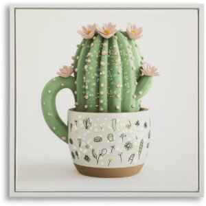 Mauro Ferretti Leinwandbild mit Rahmen Kaktusvase...