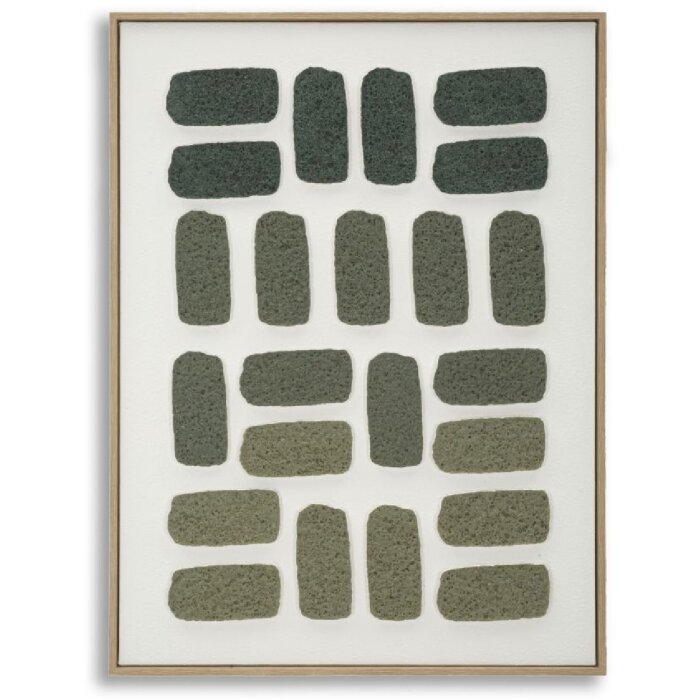 Mauro Ferretti Tablou 3D pe pânză cu ramă 60x80 cm, tonuri verde