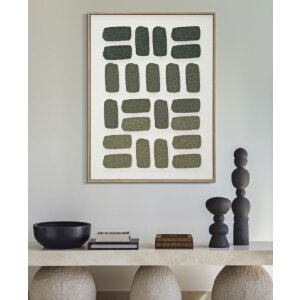 Mauro Ferretti Tablou 3D pe pânză cu ramă 60x80 cm, tonuri verde