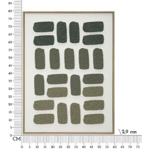 Mauro Ferretti Tablou 3D pe pânză cu ramă 60x80 cm, tonuri verde