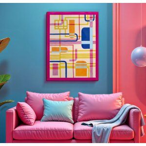 Mauro Ferretti Modis cu ramă 60x3,3x80 cm - Decorațiune de perete multicoloră