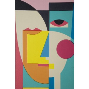 Mauro Ferretti Wandbild Picassy mit Rahmen 50x3,3x70 cm