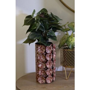 Vază decorativă Mauro Ferretti Drop roșie 12,5x12,5x24 cm