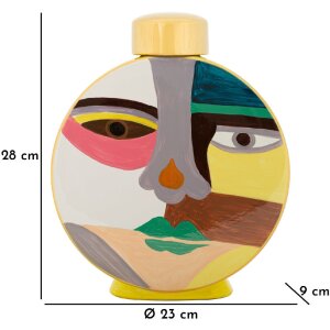 Mauro Ferretti Vase Piccassy Farbe rund 23x9x28 cm