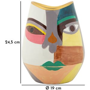 Vază Mauro Ferretti Piccassy Multicolor Ø19x24,5 cm