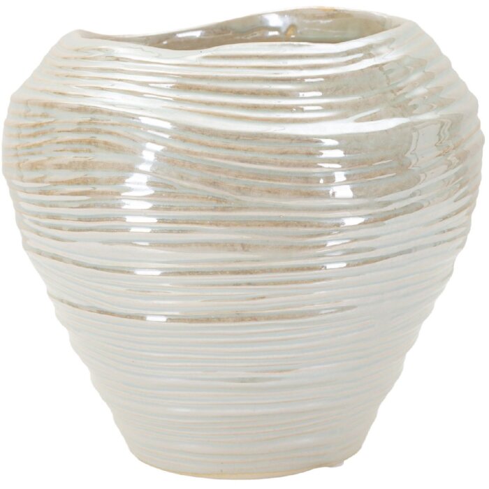 Vaza Mauro Ferretti Perly Rotundă Ø 22x20 cm Ceramică Sidefat