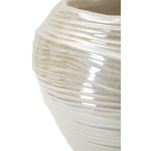 Vaza Mauro Ferretti Perly Rotundă Ø 22x20 cm Ceramică Sidefat