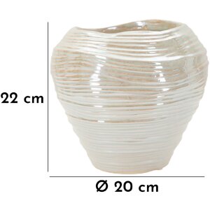 Vaza Mauro Ferretti Perly Rotundă Ø 22x20 cm Ceramică Sidefat