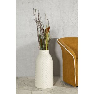 Vază Mauro Ferretti Winter Ø 29x60 cm crem