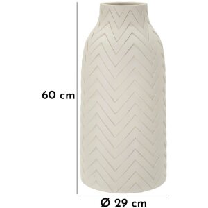Vază Mauro Ferretti Winter Ø 29x60 cm crem
