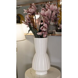 Mauro Ferretti Vase Glint Ø 25x50 cm weiß