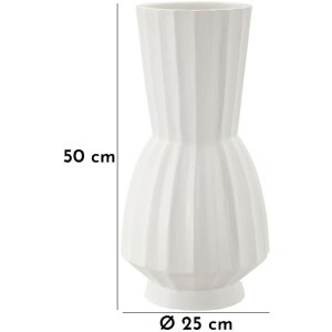 Mauro Ferretti Vase Glint Ø 25x50 cm weiß
