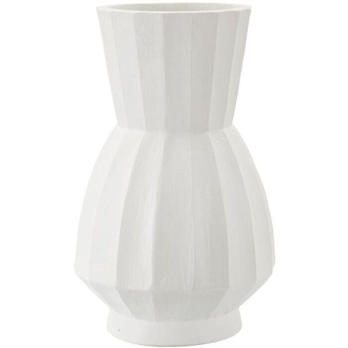 Mauro Ferretti Vase Glint Ø 24x41 cm weiß