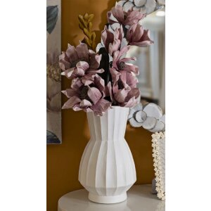 Mauro Ferretti Vase Glint Ø 24x41 cm weiß