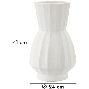 Mauro Ferretti Vase Glint Ø 24x41 cm weiß