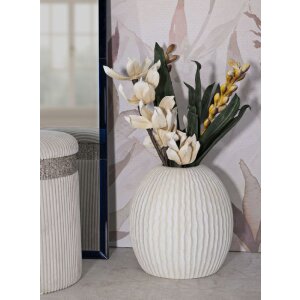 Mauro Ferretti Vase Eiszapfen Ø 36,5x38 cm creme