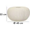 Mauro Ferretti Vase Eiszapfen Ø 40x23 cm creme