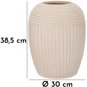 Vaza Mauro Ferretti Nebel Crem Ø 30x38,5 cm