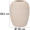Vaza Mauro Ferretti Nebel Crem Ø 30x38,5 cm