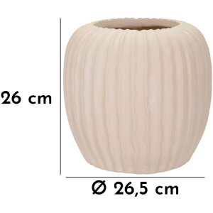 Mauro Ferretti Vase Nebel Ø 26,5x26 cm creme