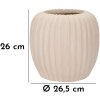 Mauro Ferretti Vase Nebel Ø 26,5x26 cm creme