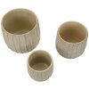 Mauro Ferretti Cachepot-Set Flocke 3-teilig 30,5x27 / 25x22,2 / 19,5x18 cm creme