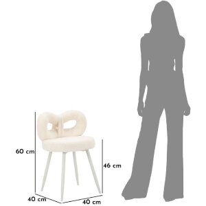 Mauro Ferretti Stuhl Mini Ilary 40x67 cm weiß