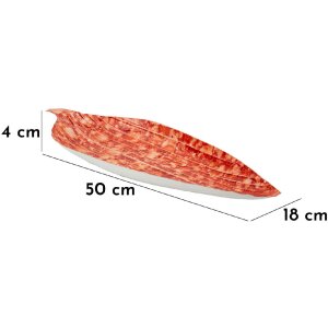 Mauro Ferretti Dekoschale Tropfen Rot 50x18x4 cm