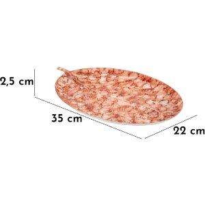 Mauro Ferretti Dekoschale Tropfen Browy 35x22x2,5 cm braun