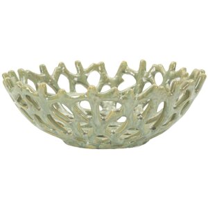 Mauro Ferretti Schale Koralle Ø 35x13 cm grün