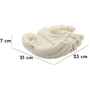 Mauro Ferretti Dekoschale Hands Stons 22,7x20x7,3 cm creme