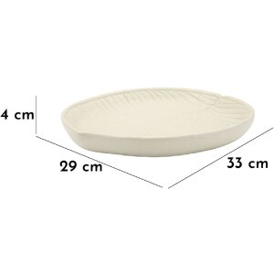 Mauro Ferretti Dekoschale Stons 33x29x4 cm creme