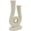 Mauro Ferretti Kerzenhalter Stons 12x7x20 cm creme