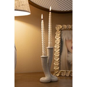 Mauro Ferretti Suport Lumânări Stons 10x6,5x17,5 cm Crem