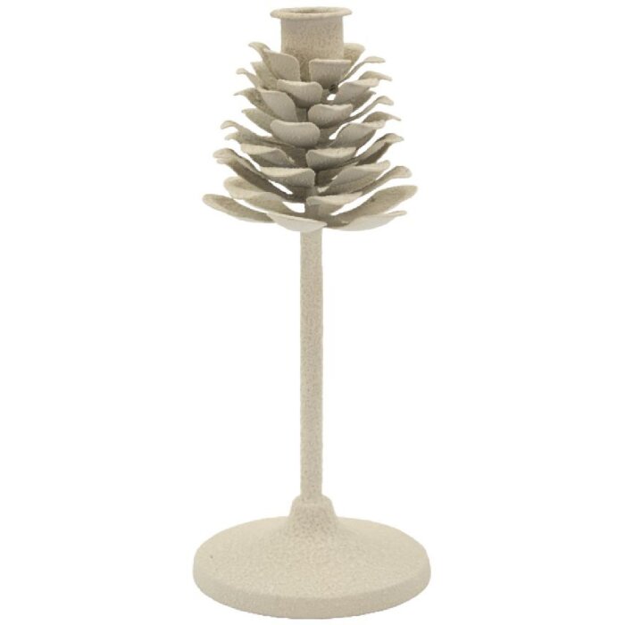 Mauro Ferretti Kerzenhalter Pigna Düne 9,5x22,5 cm creme