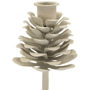 Mauro Ferretti Kerzenhalter Pigna Düne 9,5x22,5 cm creme
