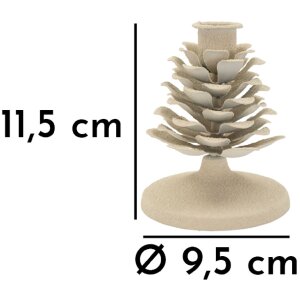Mauro Ferretti Suport Lumânări Pigna Düne 9,5x11,5 cm Crem