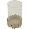 Mauro Ferretti Kerzenhalter Düne mit Glas 14x21 cm creme