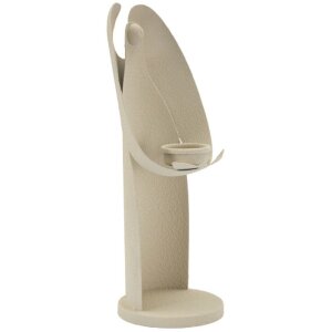 Mauro Ferretti Kerzenhalter Dune Engel 12,5x10x30 cm creme