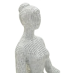 Donnina Yoga Silver Dekorfigur Polyresin Weiß...