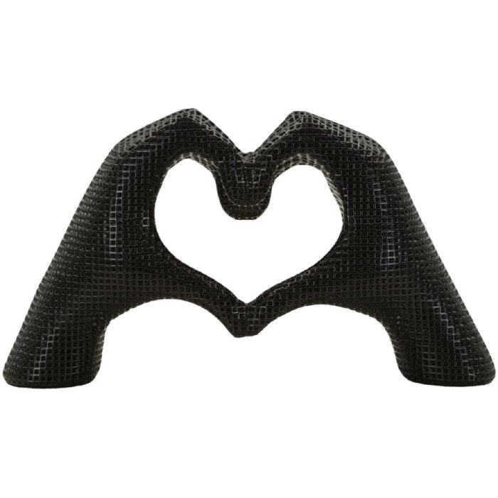 Hands Lover Skulptur Polyresin Schwarz 25x7 5x13 5 cm Moderne Dekofigur