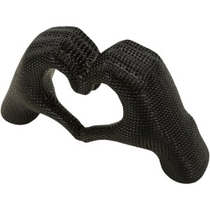Hands Lover Skulptur Polyresin Schwarz 25x7 5x13 5 cm Moderne Dekofigur