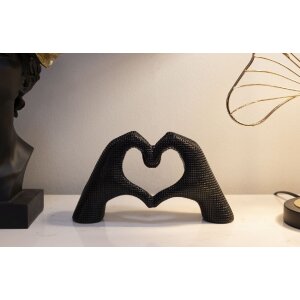Hands Lover Skulptur Polyresin Schwarz 25x7 5x13 5 cm Moderne Dekofigur