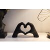 Hands Lover Skulptur Polyresin Schwarz 25x7 5x13 5 cm Moderne Dekofigur