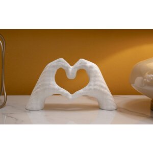 Mauro Ferretti Skulptur Hände Lover White 25x7.5x13.5cm Polyresin Weiß