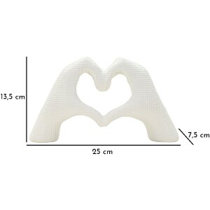 Mauro Ferretti Skulptur Hände Lover White 25x7.5x13.5cm Polyresin Weiß