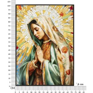 Mauro Ferretti Wandbild Madonna mit Rahmen 72x4x102 cm