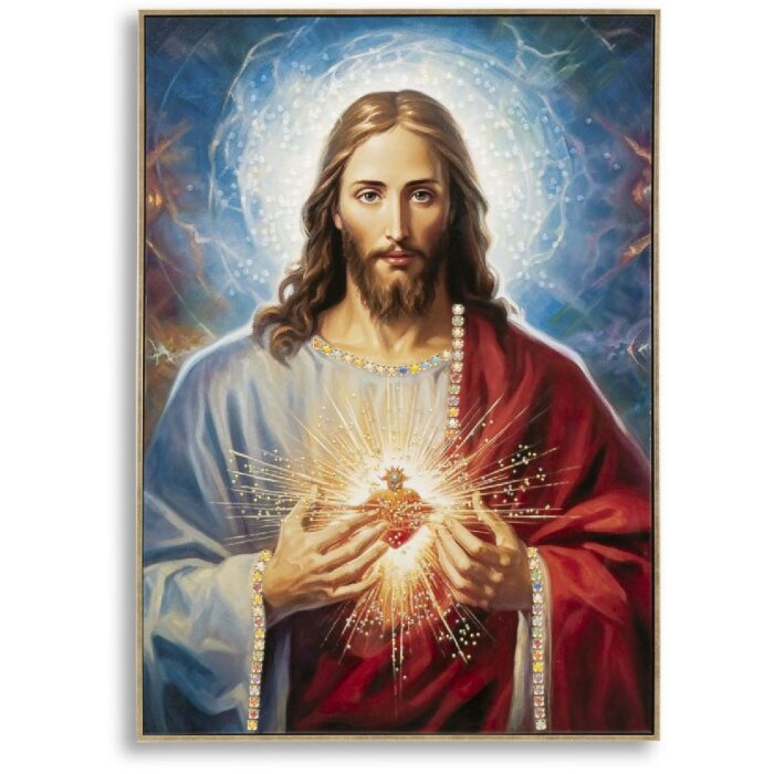 Mauro Ferretti Wandbild Jesus mit Rahmen 72x4x102 cm